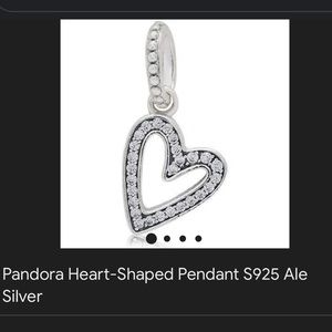 Pandora heart pendant / charm silver 925 ALE